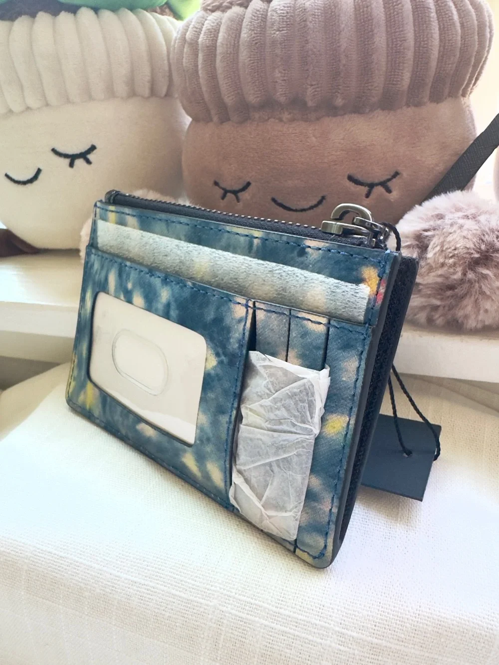 NWT 🌌 Marc Jacobs The Snapshot Logo Top Zip Blue Multi Card Wallet